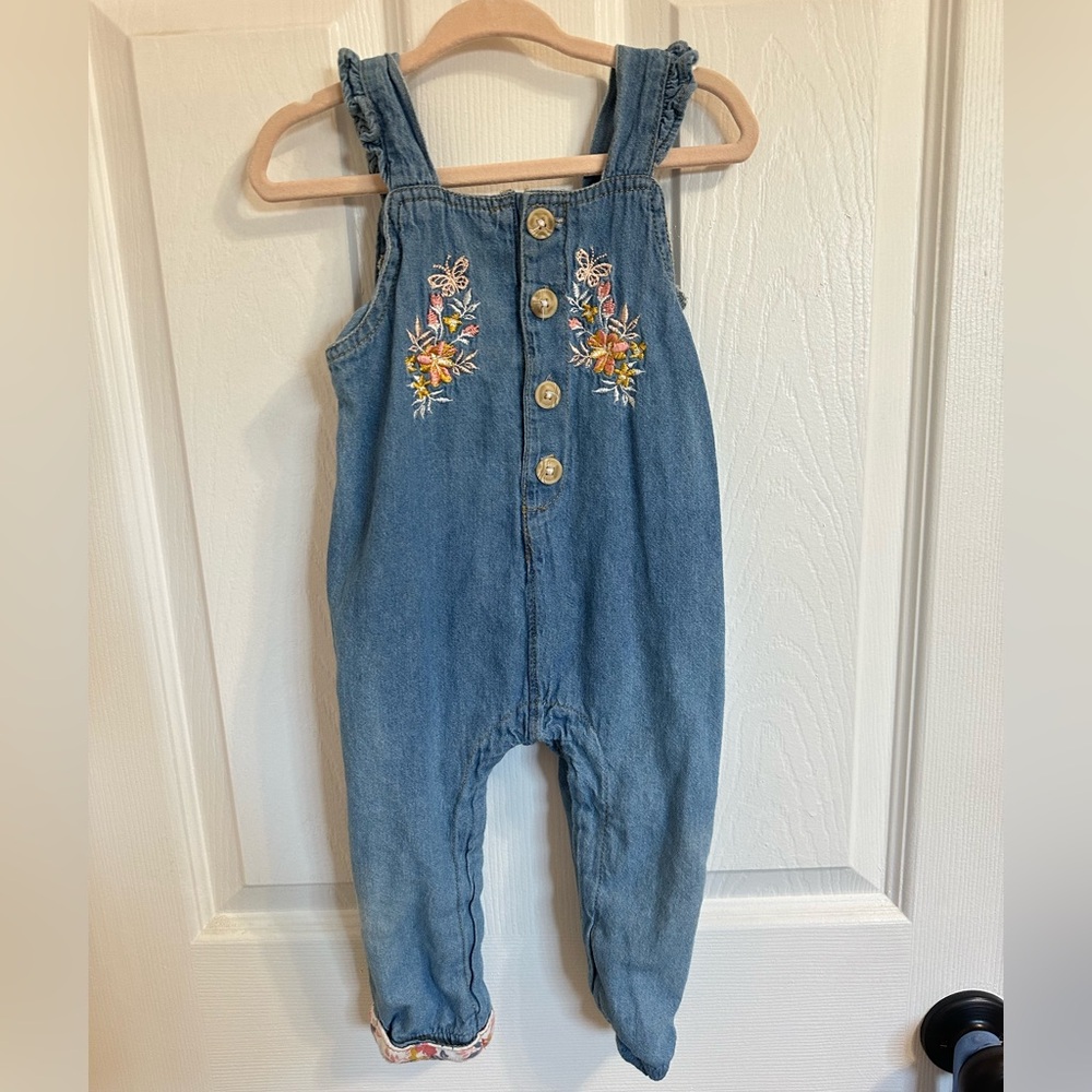 Floral babygirl overalls